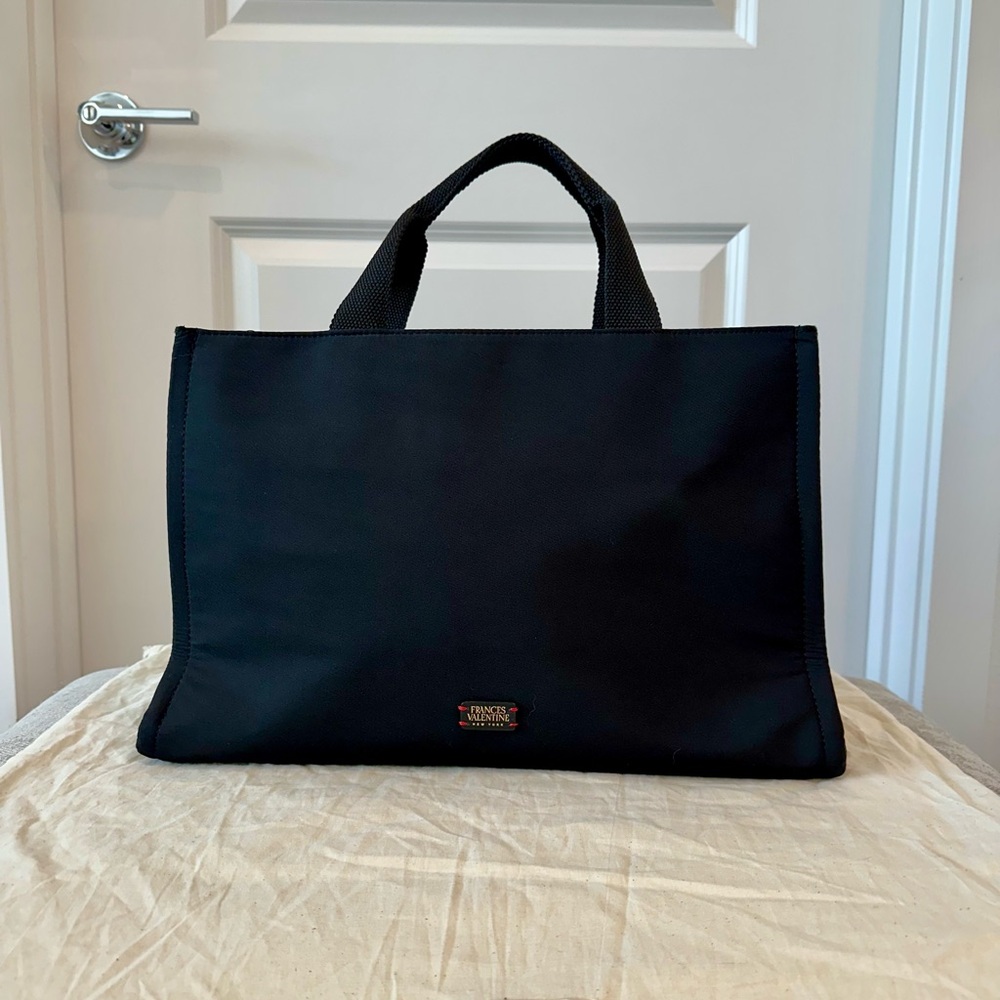 Frances Valentine Black Nylon Tote - NWOT